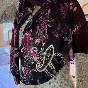 Floral Paisley Scarf in Purple and Pink BRAND New!!